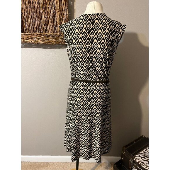Ralph Lauren Dress Camel Brown L Large Ikat Stretch Sheath Washable New - Picture 6 of 13